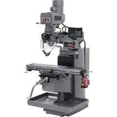 Jet - 10" Table Width x 50" Table Length, Electronic Variable Speed Control, 3 Phase Knee Milling Machine - 3 hp - Exact Tool & Supply