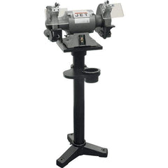 Jet - 8" Wheel Diam x 1" Wheel Width, 1 hp Bench Grinder - 1 Phase, 3,450 Max RPM, 115 Volts - Exact Tool & Supply