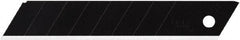 Olfa - 100 Piece Steel Snap Blade - 110mm OAL, 0.019" Blade Thickness - Exact Tool & Supply