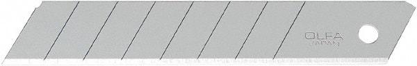 Olfa - 100 Piece Stainless Steel Snap Blade - 110mm OAL, 0.019" Blade Thickness - Exact Tool & Supply