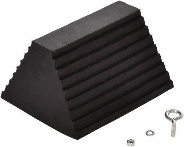 Vestil - 9-1/4" Wide x 6" High x 8" Deep, Rubber Wheel Chock - Exact Tool & Supply