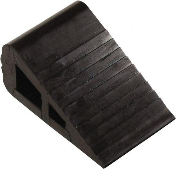 Vestil - 4" Wide x 3" High x 6-1/2" Deep, Rubber Wheel Chock - Exact Tool & Supply