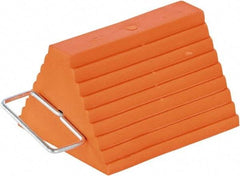 Vestil - 9-1/2" Wide x 8" High x 6" Deep, Urethane Wheel Chock - Exact Tool & Supply
