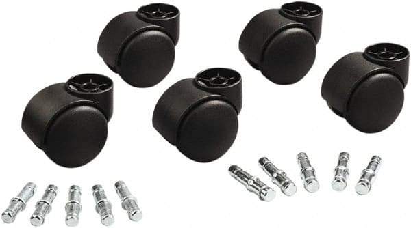Master Caster - Matte Black Caster Set - For Office & Home Furniture - Exact Tool & Supply
