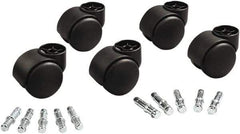 Master Caster - Matte Black Caster Set - For Office & Home Furniture - Exact Tool & Supply
