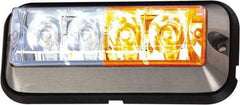 Buyers Products - Variable Flash Rate, Surface Mount Emergency Strobe Light Assembly - Powered by 12 to 24 Volts, Amber & Clear - Exact Tool & Supply