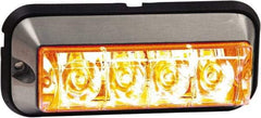 Buyers Products - Quad Flash Rate, Surface Mount Emergency Strobe Light Assembly - Powered by 12 to 24 Volts, Amber - Exact Tool & Supply