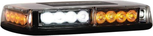 Buyers Products - Variable Flash Rate, Magnetic or Permanent Mount Emergency LED Lightbar Assembly - Powered by DC, Amber & Clear - Exact Tool & Supply