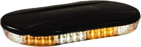 Buyers Products - Variable Flash Rate, Magnetic or Permanent Mount Emergency LED Lightbar Assembly - Powered by DC, Amber & Clear - Exact Tool & Supply