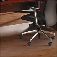 Floortex - 60" Long x 60" Wide, Chair Mat - Square, Straight Edge Style - Exact Tool & Supply