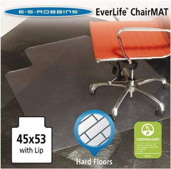 ES Robbins - 53" Long x 45" Wide, Chair Mat - Rectangular, Straight Edge Style - Exact Tool & Supply