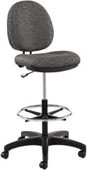 ALERA - 19-1/2 Inch Wide x 26-3/4 Inch Deep x 51-1/8 Inch High, Swivel Base, Swivel Task Chair - 100% Acrylic Seat, Graphite Gray - Exact Tool & Supply
