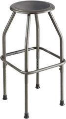 Safco - 17 Inch Wide x 17 Inch Deep x 30 Inch High, Nonmarring Base, Industrial Chair - Polyurethane Seat, Pewter - Exact Tool & Supply