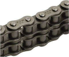 Tritan - 1/2" Pitch, ANSI 40-2, Double Strand Roller Chain - Chain No. 40-2, 6,340 Lb. Capacity, 100 Ft. Long, 5/16" Roller Diam, 0.309" Roller Width - Exact Tool & Supply