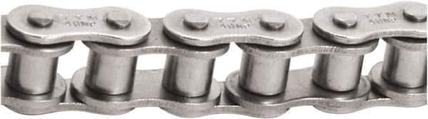 Tritan - 3/8" Pitch, ANSI 35, Single Strand Roller Chain - Chain No. 35SS, 1,236 Lb. Capacity, 100 Ft. Long, 1/5" Roller Diam, 3/16" Roller Width - Exact Tool & Supply