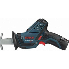 Bosch - 12V, 0 to 3,000 SPM, Cordless Reciprocating Saw - 0.5699" Stoke Length, Lithium-Ion Batteries Included - Exact Tool & Supply
