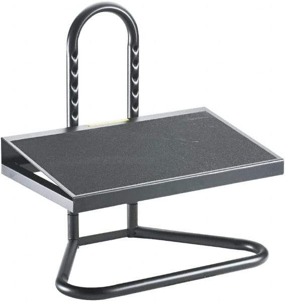Safco - 20" Wide, 5-1/2 to 15" High Adjustable Foot Rest - Black - Exact Tool & Supply