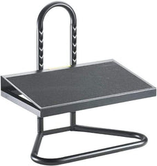 Safco - 20" Wide, 5-1/2 to 15" High Adjustable Foot Rest - Black - Exact Tool & Supply