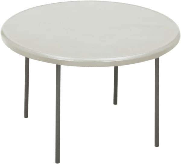 ICEBERG - 48" Wide x 29" High x 48" Diam, Folding Table - Platinum - Exact Tool & Supply