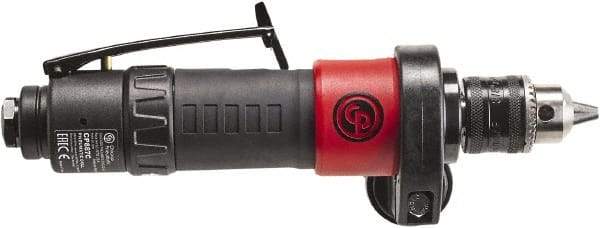 Chicago Pneumatic - 3/8" Keyed Chuck - Inline Handle, 2,100 RPM, 0.4 hp, 90 psi - Exact Tool & Supply