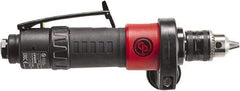 Chicago Pneumatic - 3/8" Keyed Chuck - Inline Handle, 2,100 RPM, 0.4 hp, 90 psi - Exact Tool & Supply