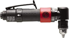 Chicago Pneumatic - 3/8" Reversible Keyed Chuck - Right Angle Handle, 2,000 RPM, 0.3 hp, 90 psi - Exact Tool & Supply