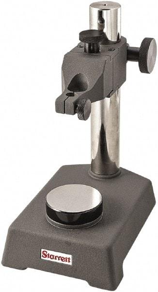 Starrett - Cast Iron, Round Base, Indicator Transfer Stand - Includes Holder - Exact Tool & Supply