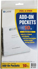 C-LINE - 10 Piece Clear Self-Adhesive Pockets - 11" High x 8" Wide - Exact Tool & Supply