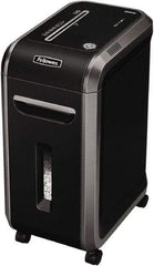 FELLOWES - 5/64 x 9/16" Strip, 12 Sheet Mirco Cut Paper Micro Cut Shredder - 17-5/16" Long x 11-7/16" Wide x 23-3/16" High, Level 5 Security, 9 Gal Wastebasket - Exact Tool & Supply