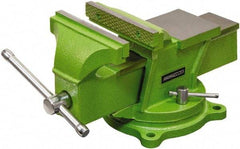 OEM Tools - 6" Jaw Width, 6" Opening Capacity, 2-19/32" Throat Depth, Cast Iron Swivel Bench Vise - Bolt Down Base Attachment - Exact Tool & Supply