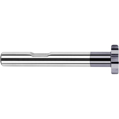 Harvey Tool - 3/4" Cut Diam, 1/8" Cut Width, 3/8" Shank, Straight-Tooth Woodruff Keyseat Cutter - Exact Tool & Supply