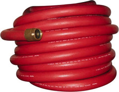 Dixon Valve & Coupling - 3/4" ID, 800 Working psi, Red EPDM Fire Hose - Male x Female NST (NH) Ends, 100' Long, 2,400 Burst psi - Exact Tool & Supply
