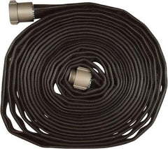 Dixon Valve & Coupling - 1-1/2" ID, 200 Working psi, Black Nitrile Fire Hose - Male x Female NPSH Ends, 50' Long, 600 Burst psi - Exact Tool & Supply