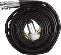 Dixon Valve & Coupling - 1-1/2" ID, 225 Working psi, White Polyester/Rubber Fire Hose, Single Jacket - Male x Female NST (NH) Ends, 50' Long, 675 Burst psi - Exact Tool & Supply