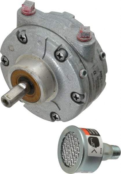 Gast - 3/4 hp Clockwise Hub Air Actuated Motor - 3,000 Max RPM, 1.13" Shaft Length, 4.94" OAL, 1/2" Shaft Diam - Exact Tool & Supply