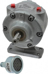 Gast - 1-1/2 hp Reversible Foot Air Actuated Motor - 3,000 Max RPM, 1.12" Shaft Length, 5.81" OAL, 1/2" Shaft Diam - Exact Tool & Supply