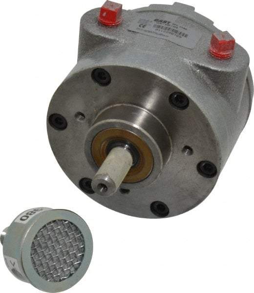 Gast - 1-1/2 hp Reversible Face Air Actuated Motor - 3,000 Max RPM, 1.12" Shaft Length, 5.81" OAL, 1/2" Shaft Diam - Exact Tool & Supply