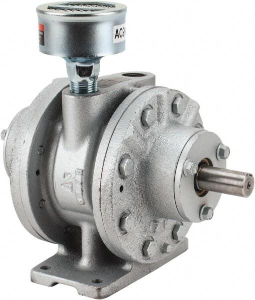 Gast - 5 hp Reversible Foot Air Actuated Motor - 2,500 Max RPM, 1.53" Shaft Length, 8.41" OAL, 3/4" Shaft Diam - Exact Tool & Supply