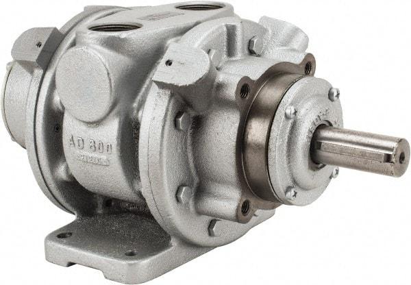 Gast - 9 hp Reversible Foot/Face Air Actuated Motor - 2,000 Max RPM, 2.56" Shaft Length, 14.06" OAL, 1-1/8" Shaft Diam - Exact Tool & Supply