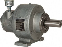 Gast - 1-1/2 hp Reversible Face/Foot Air Actuated Motor - 10:1 Gear Ratio, 300 Max RPM, 11.56" OAL, 1" Shaft Diam - Exact Tool & Supply