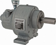 Gast - 1-1/4 hp Reversible Face/Foot Air Actuated Motor - 15:1 Gear Ratio, 200 Max RPM, 11.56" OAL, 1" Shaft Diam - Exact Tool & Supply