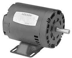Leeson - 2 Max hp, 3,450 Max RPM, Electric AC DC Motor - 115, 208, 230 V Input, Single Phase, 56H Frame - Exact Tool & Supply
