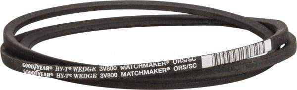 Continental ContiTech - Section 3V, 80" Outside Length, V-Belt - Fiber Reinforced Wingprene Rubber, HY-T Wedge MatchmakerEnvelope, No. 3V800 - Exact Tool & Supply