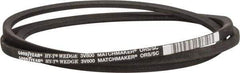 Continental ContiTech - Section 3V, 80" Outside Length, V-Belt - Fiber Reinforced Wingprene Rubber, HY-T Wedge MatchmakerEnvelope, No. 3V800 - Exact Tool & Supply