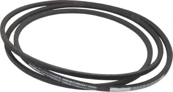 Continental ContiTech - Section 3V, 90" Outside Length, V-Belt - Fiber Reinforced Wingprene Rubber, HY-T Wedge MatchmakerEnvelope, No. 3V900 - Exact Tool & Supply