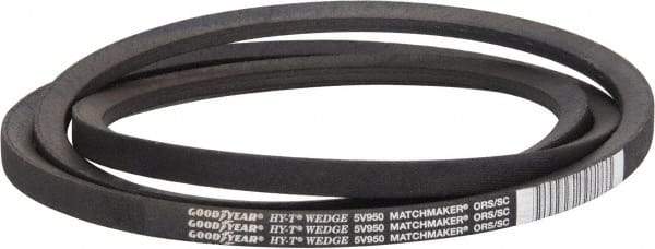 Continental ContiTech - Section 5V, 95" Outside Length, V-Belt - Fiber Reinforced Wingprene Rubber, HY-T Wedge MatchmakerEnvelope, No. 5V950 - Exact Tool & Supply