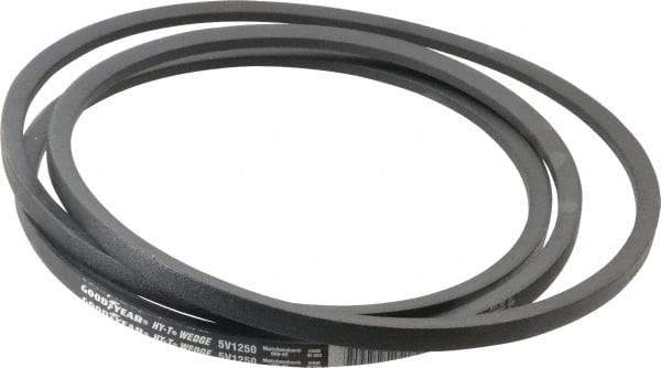 Continental ContiTech - Section 5V, 125" Outside Length, V-Belt - Fiber Reinforced Wingprene Rubber, HY-T Wedge MatchmakerEnvelope, No. 5V1250 - Exact Tool & Supply