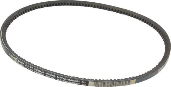 Continental ContiTech - Section 3VX, 30" Outside Length, V-Belt - Fiber Reinforced Wingprene Rubber, HY-T Wedge Matchmaker Cogged, No. 3VX300 - Exact Tool & Supply