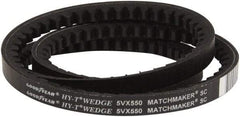 Continental ContiTech - Section 5VX, 55" Outside Length, V-Belt - Fiber Reinforced Wingprene Rubber, HY-T Wedge Matchmaker Cogged, No. 5VX550 - Exact Tool & Supply