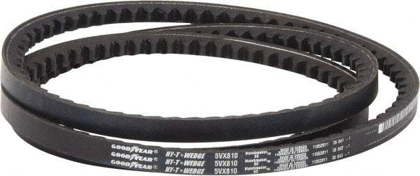 Continental ContiTech - Section 5VX, 81" Outside Length, V-Belt - Fiber Reinforced Wingprene Rubber, HY-T Wedge Matchmaker Cogged, No. 5VX810 - Exact Tool & Supply